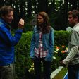 (L to R) Director Burr Steers, Amanda Crew as Tess Carroll and Zac Efron as Charlie on the set of the romantic drama Charlie St. Cloud.