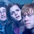 Daniel Radcliffe as Harry Potter, Emma Watson as Hermione Granger and Rupert Grint as Ron Weasley.